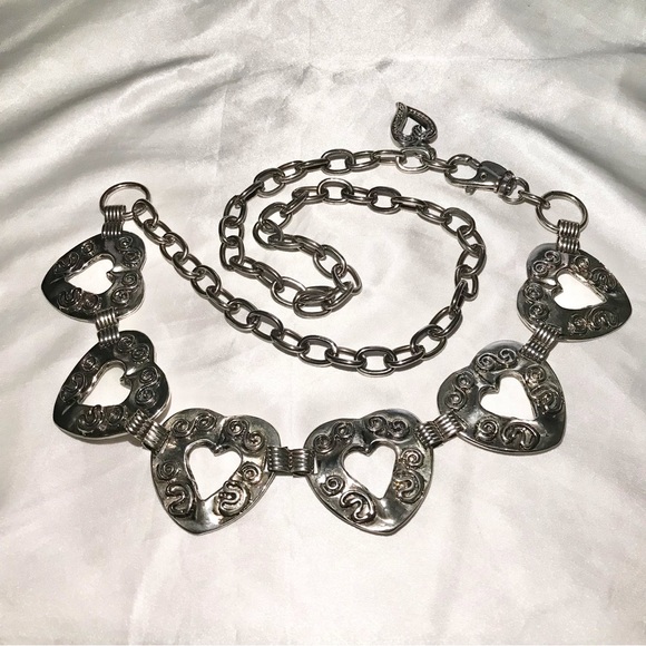 Metal Heart Chain Link Belt - Picture 1 of 8